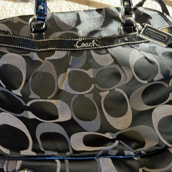 COACH ADDISON SIGNATURE BLACK NYLON TRAVEL DIAPER BAG F18376 - Picture 8 of 16